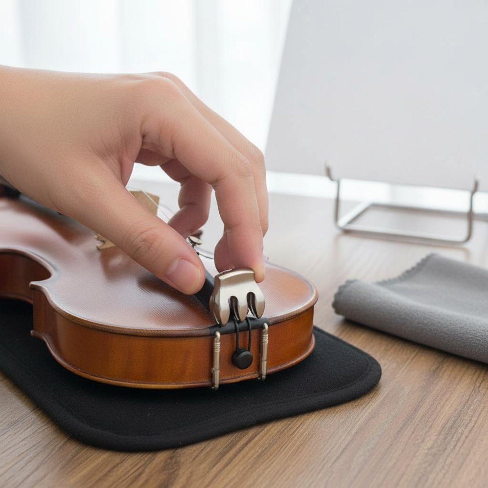 Musical Instrument For Beginners - Metal Violin Mute Reduces Volume Violin