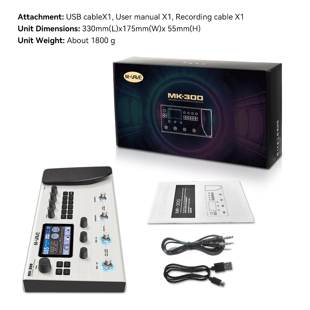 Dobro Resonator Guitar - M-VAVE MK-300 Guitar Multi-Effect Processor -