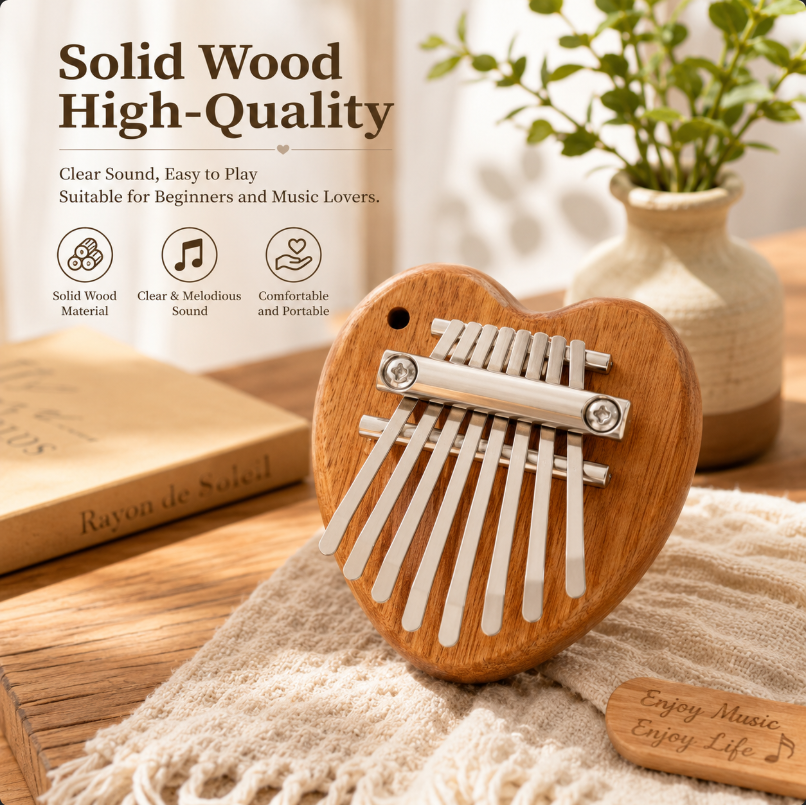 Musical Instrument African - 8 Keys Mini Kalimba Wooden Thumb