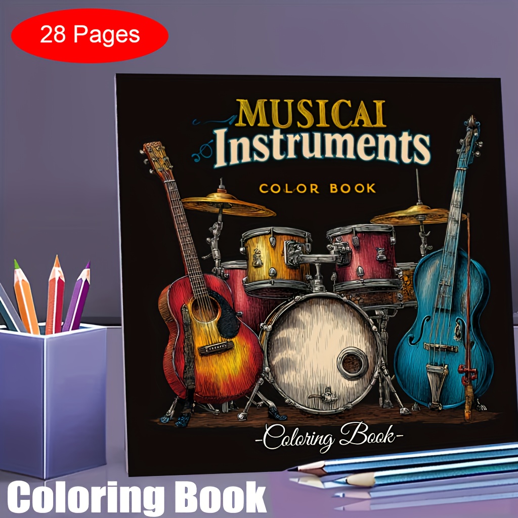 28 Pages Musical Instrument Co - Musical Instrument Coloring Pages recensie en prijs