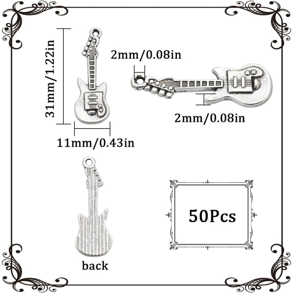 1 Box 50Pcs Vintage Guitar Cha - Musical Instrument Box recensie en prijs