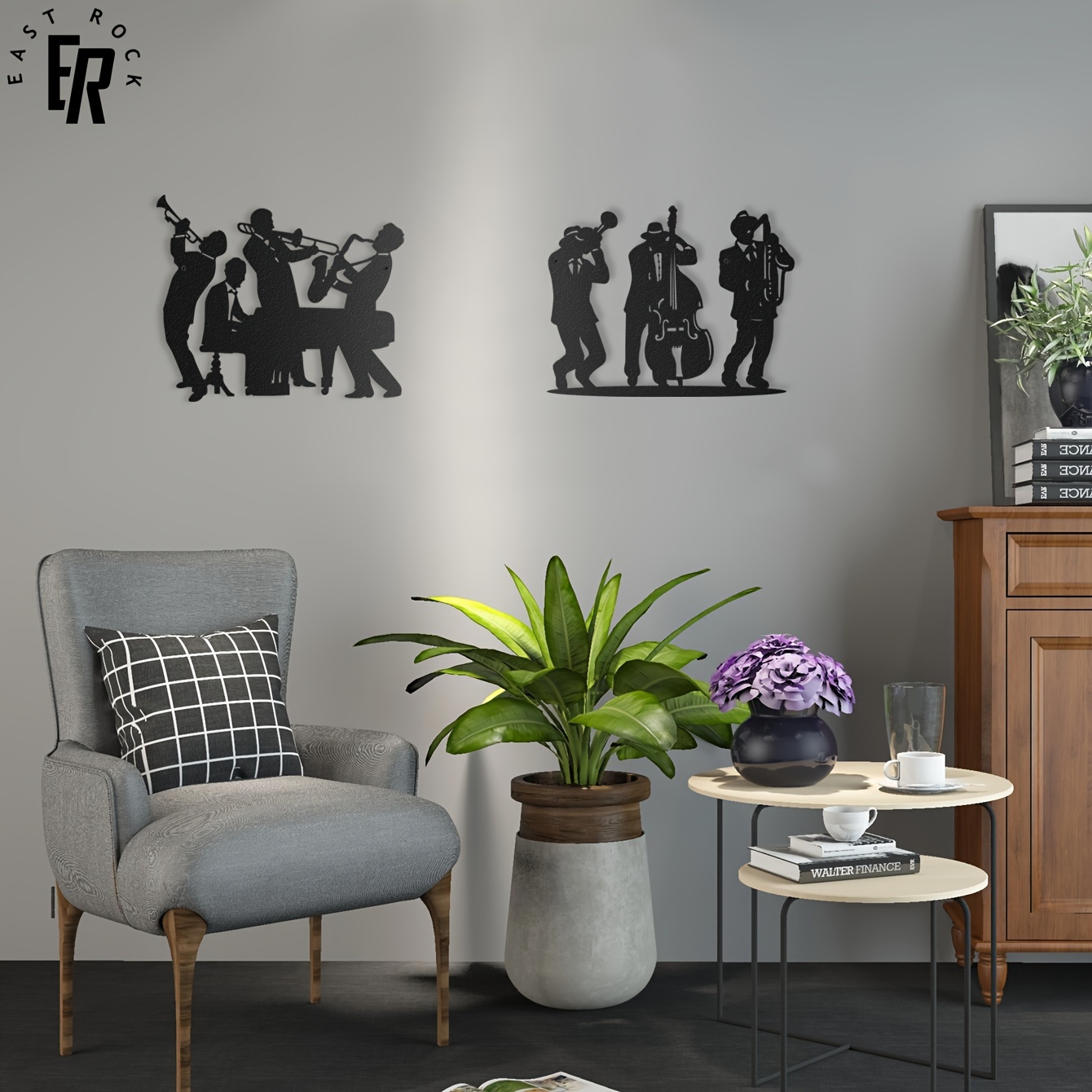 Metal Musician Silhouette Wall - Musical Instrument Groups recensie en prijs
