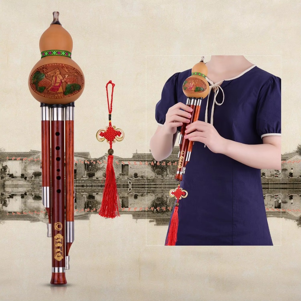 3-Tone C Key Hulusi Gourd Flut - Musical Instrument In Chinese recensie en prijs
