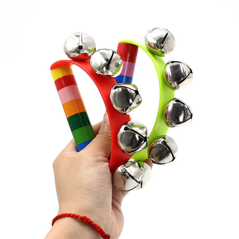 Rainbow Hand Jingle Bells Wood - Musical Instrument You Shake recensie en prijs