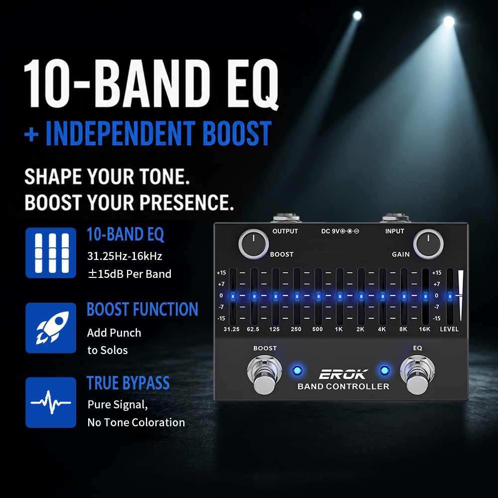 EROK EQB-10 10 Band EQ Equaliz - Dobro Resonator Guitar recensie en prijs