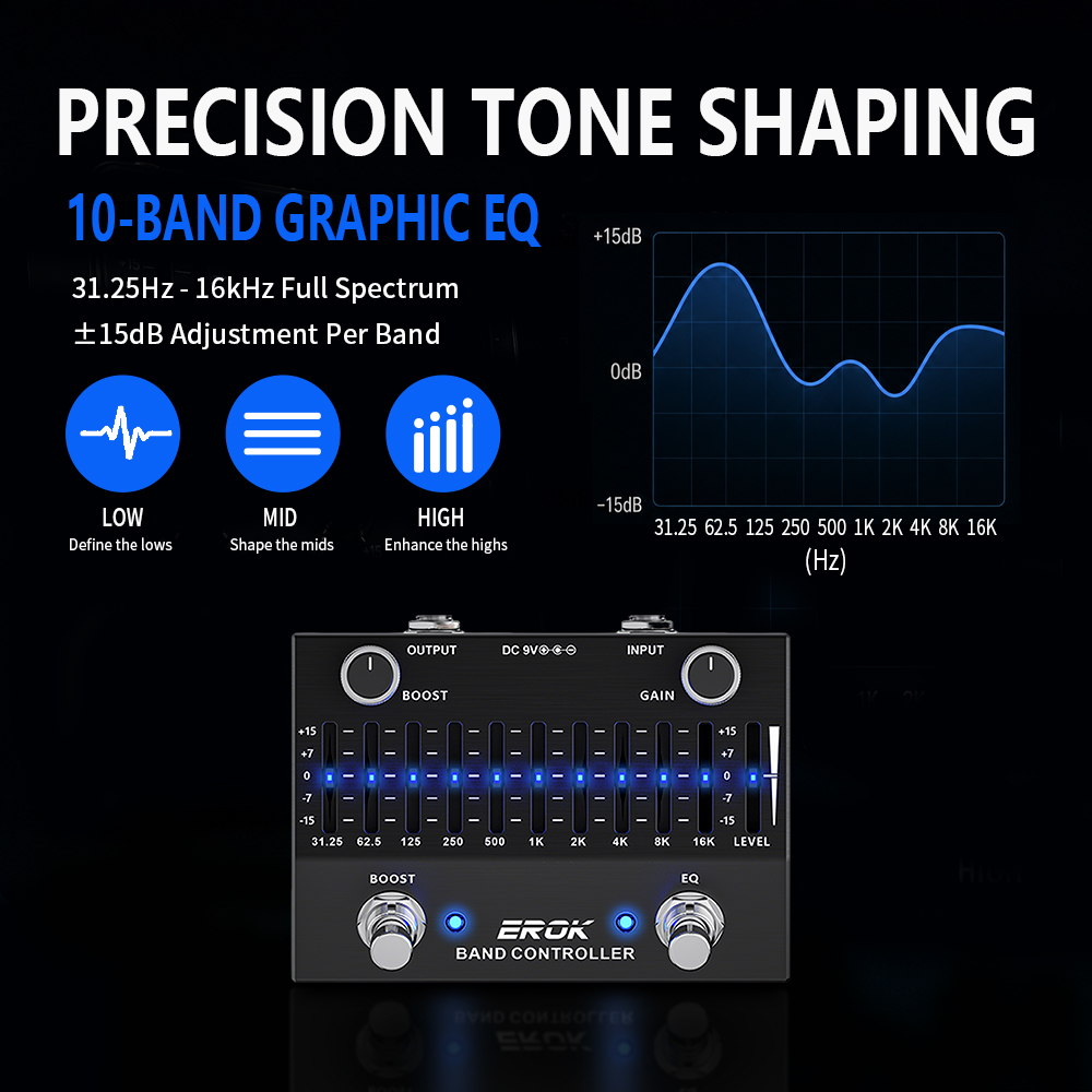 EROK EQB-10 10 Band EQ Equaliz - Dobro Resonator Guitar recensie en prijs