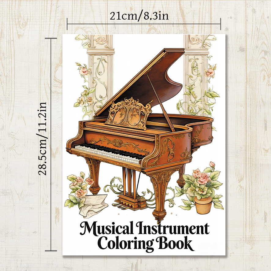 Vintage Grand Piano Musical In - Musical Instrument Coloring Pages recensie en prijs