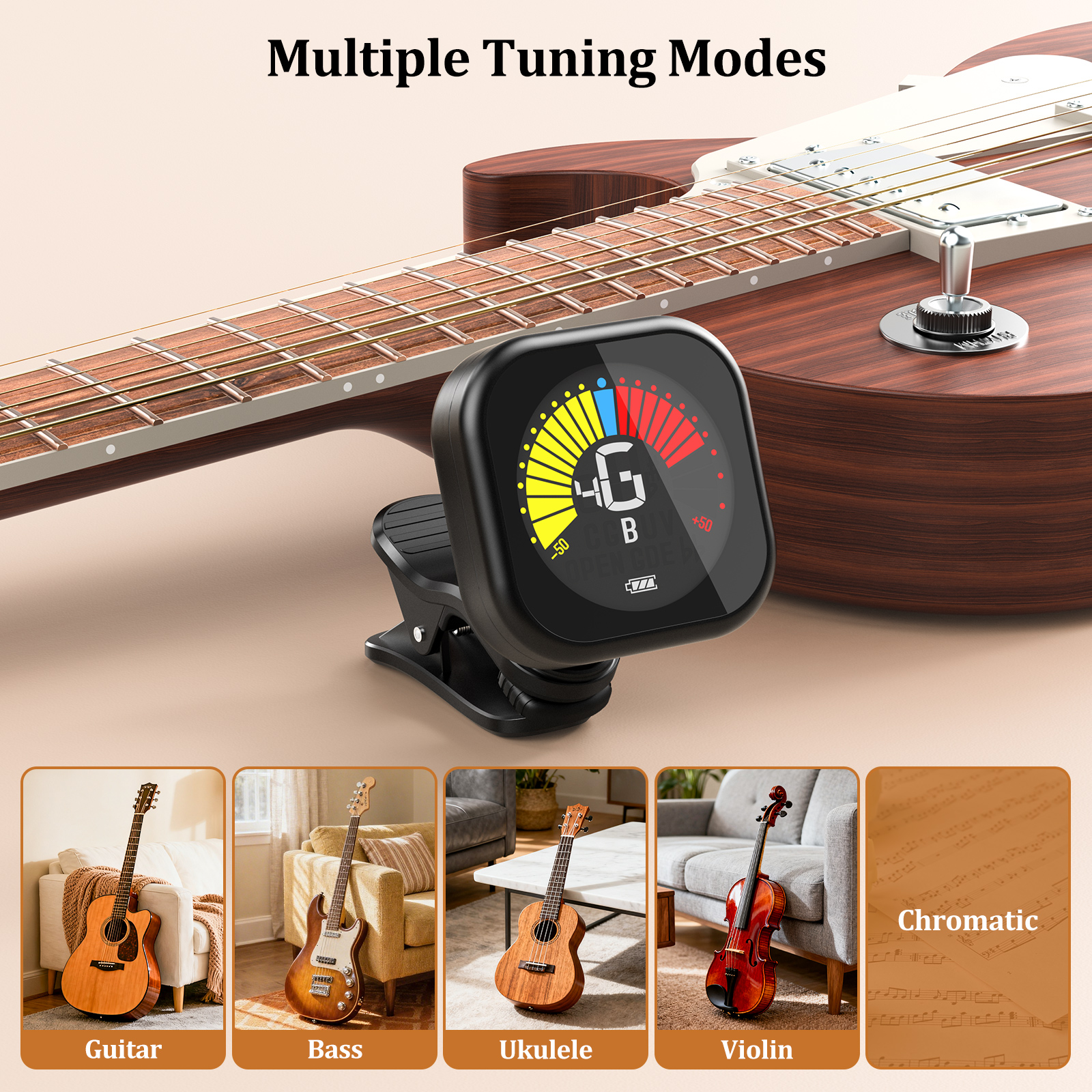 New Bee Guitar Tuner Clip-On C - Musical Instrument Note recensie en prijs