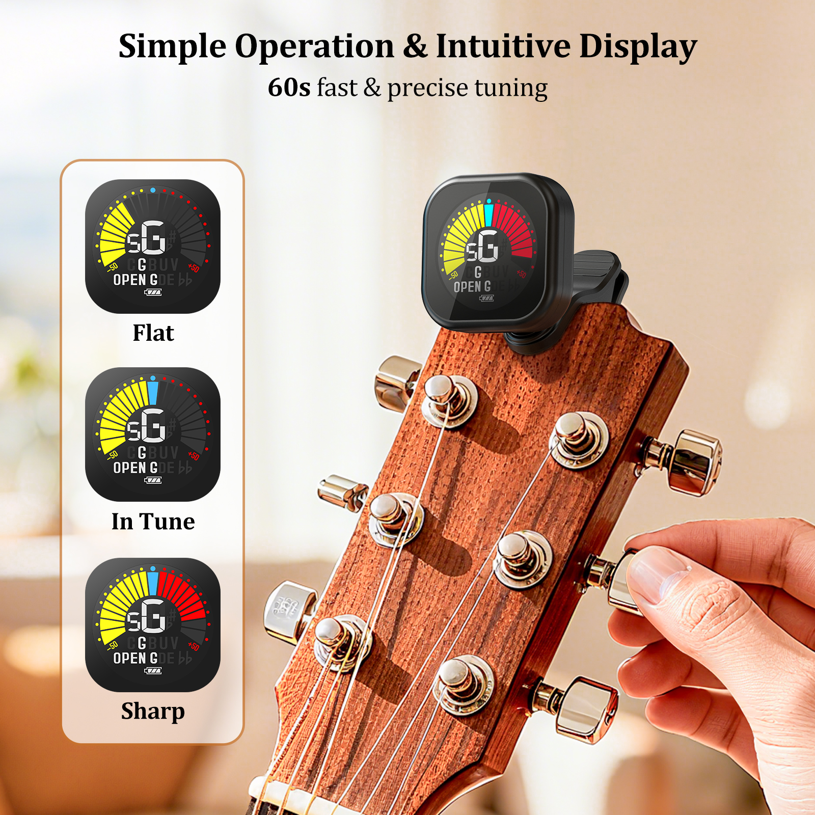 New Bee Guitar Tuner Clip-On C - Musical Instrument Note recensie en prijs