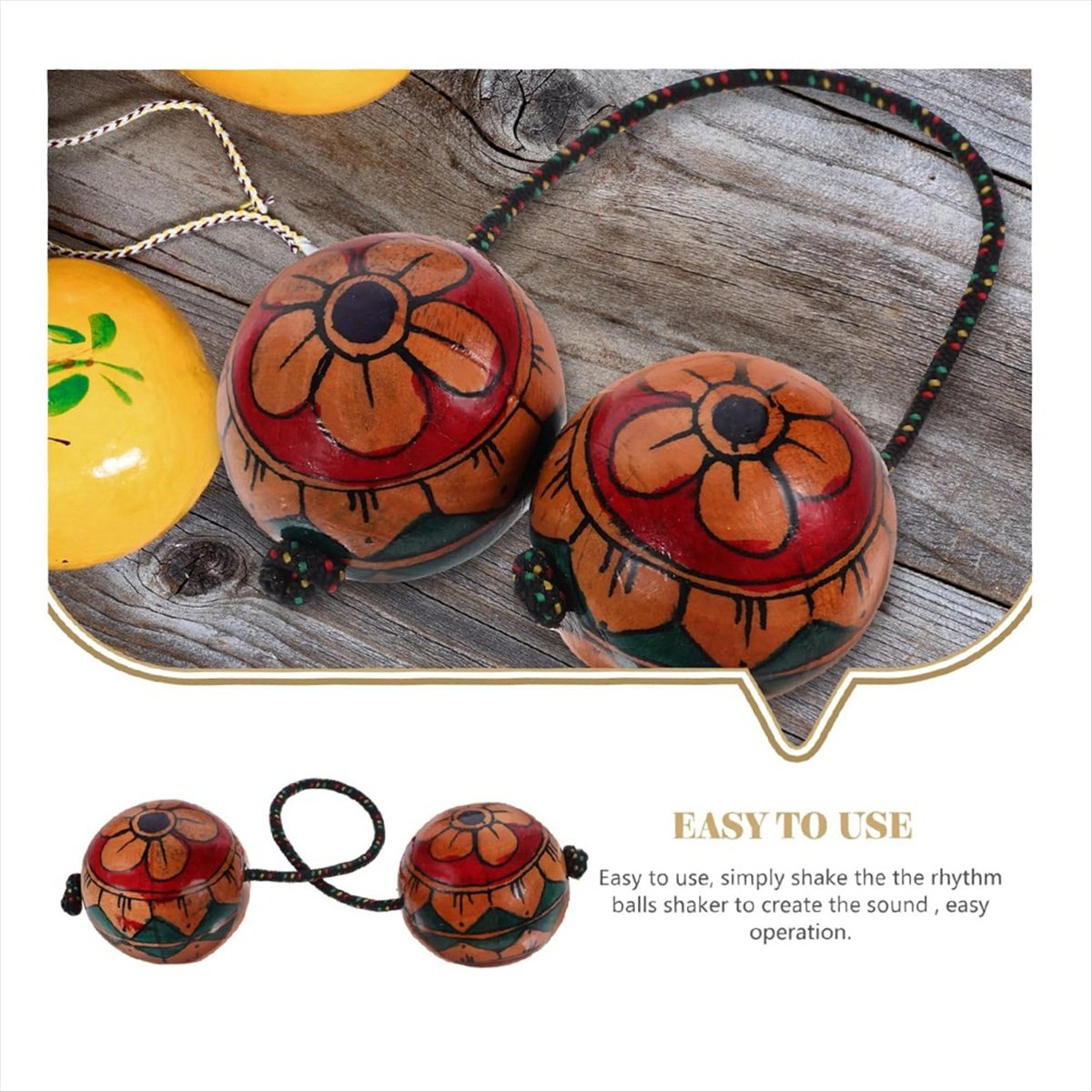 【HOT!TURE】Hand Drawn Maracas M - Musical Instrument You Shake recensie en prijs